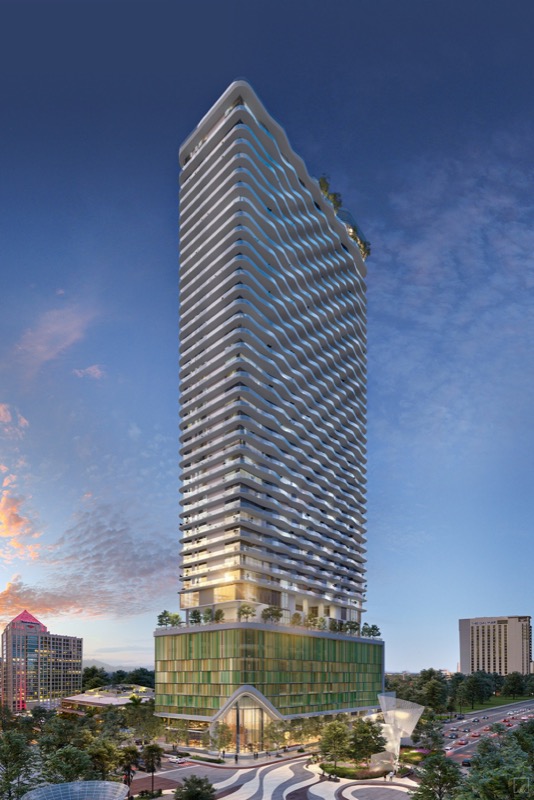 Andare Residences by Pininfarina rendering, 46-story condominium at 521 East Las Olas Boulevard Fort Lauderdale