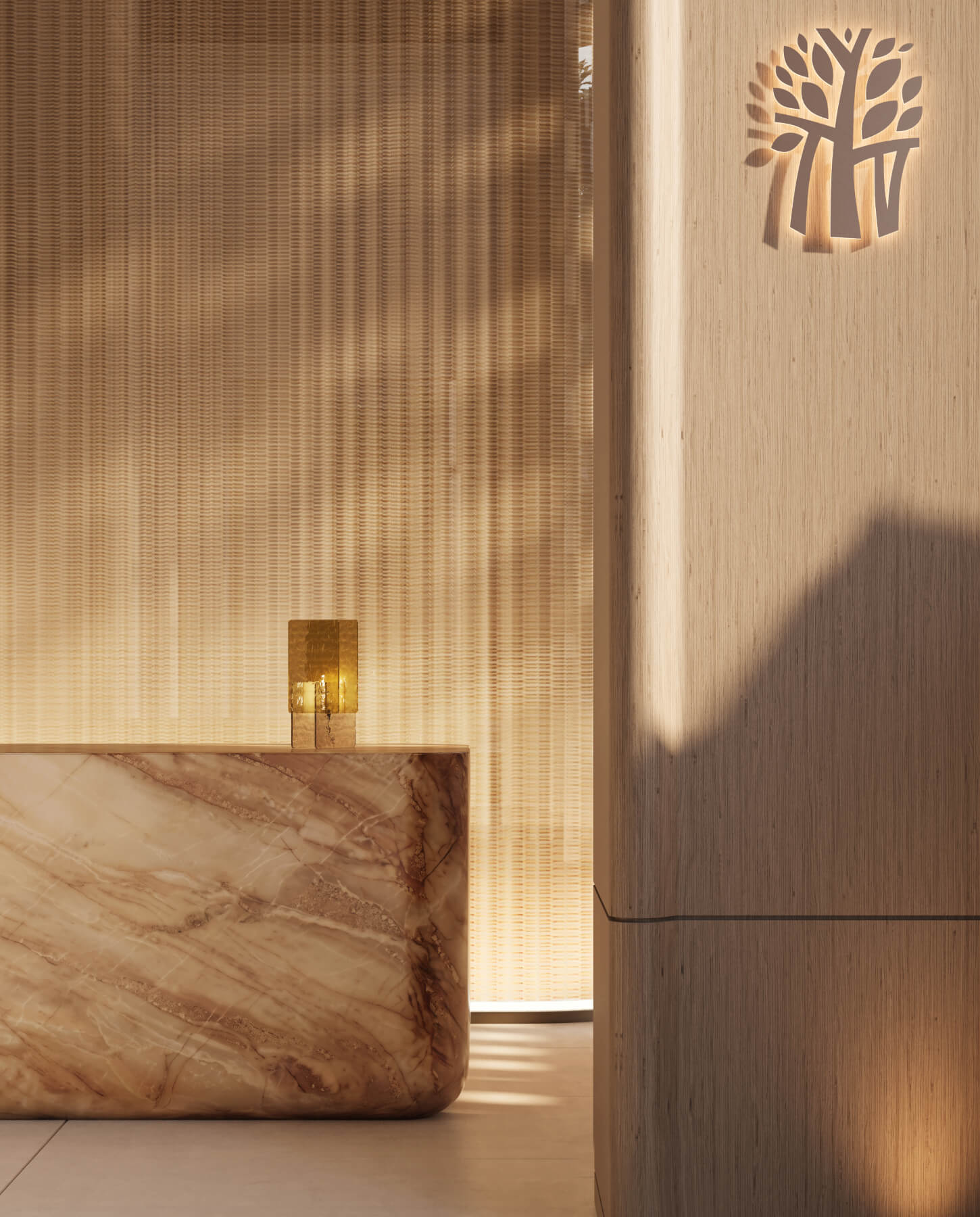 Banyan Tree Residences West Palm Beach wellbeing floor rendering with spa and treatment spaces