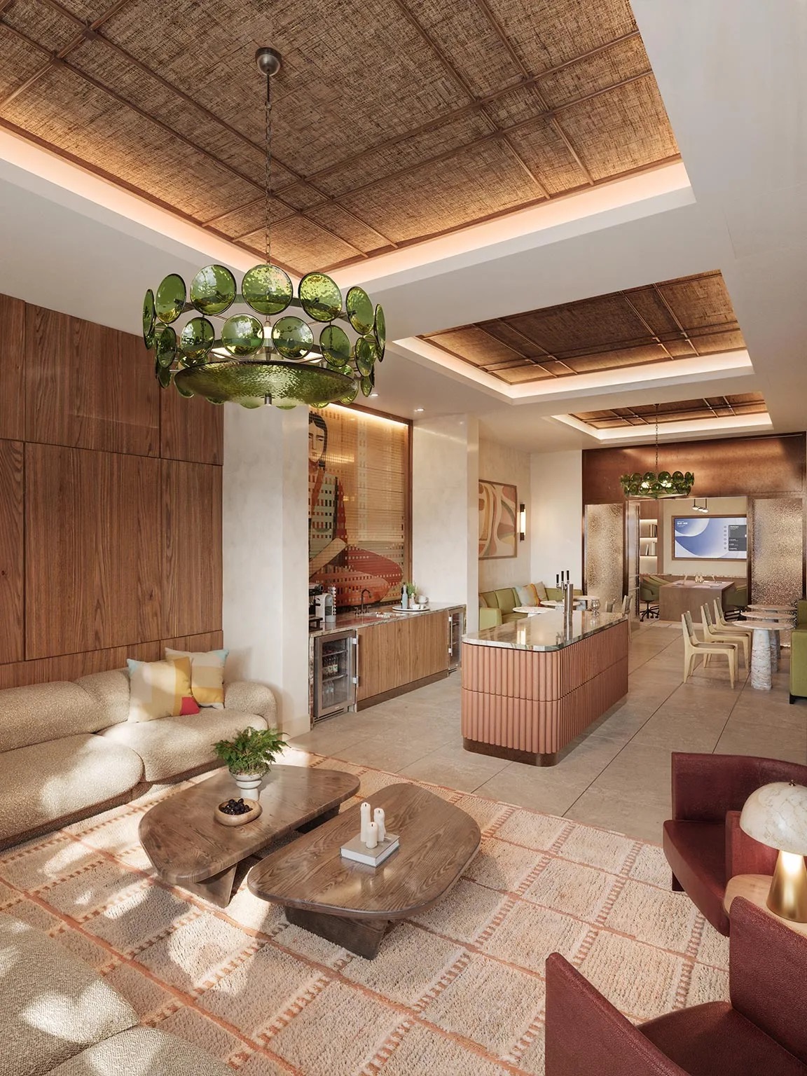 Cloud One Residences Wynwood resident lounge and hotel services rendering