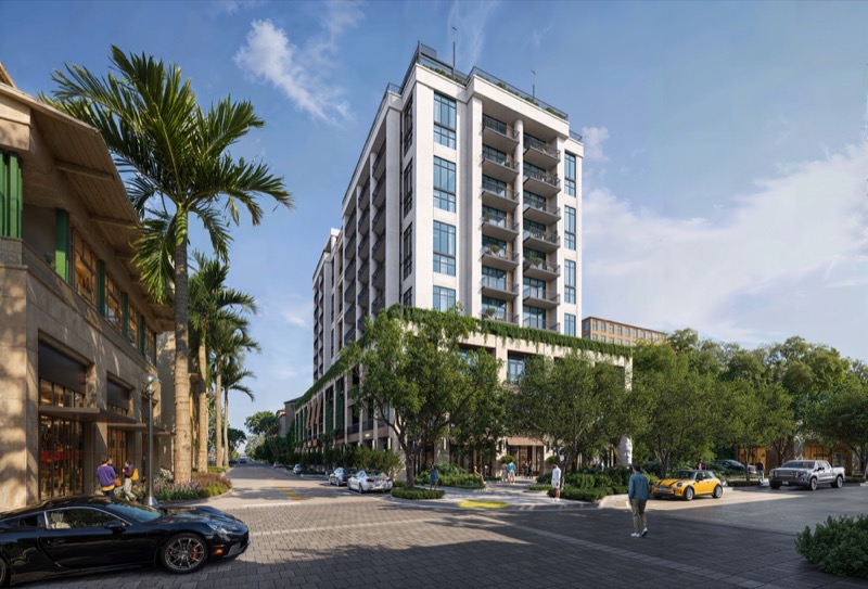Cora Merrick Park wellness condo rendering, 4241 Aurora Street Coral Gables