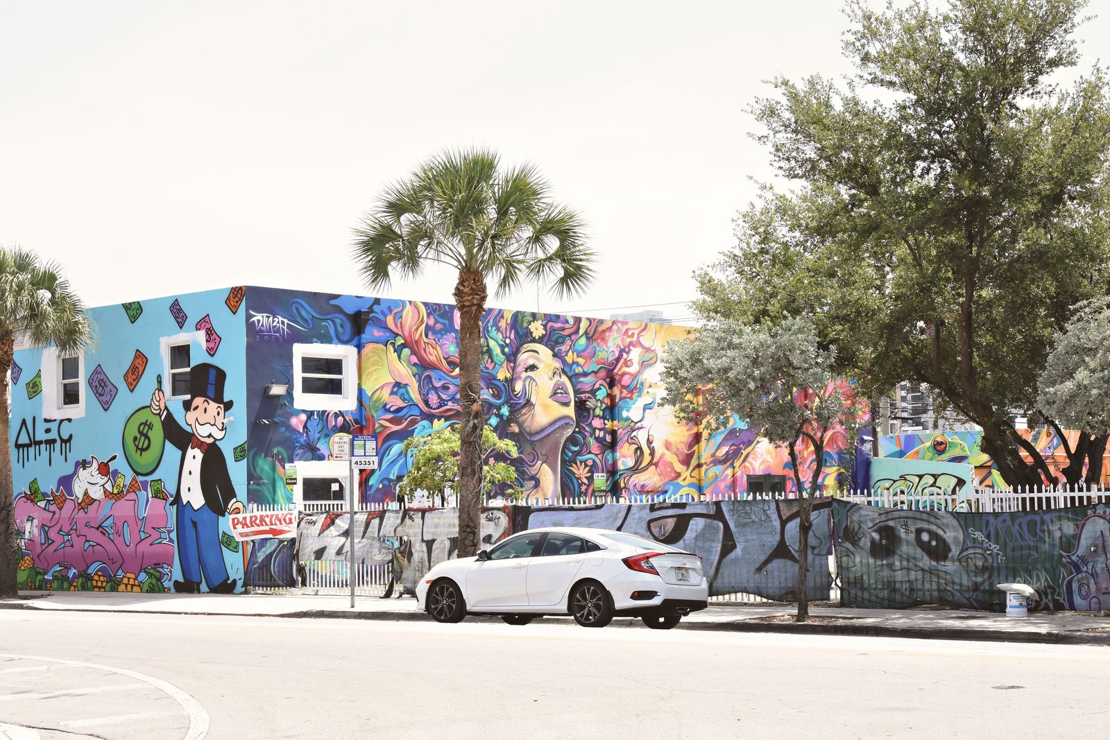 Large-scale mural on a Wynwood Miami building facade