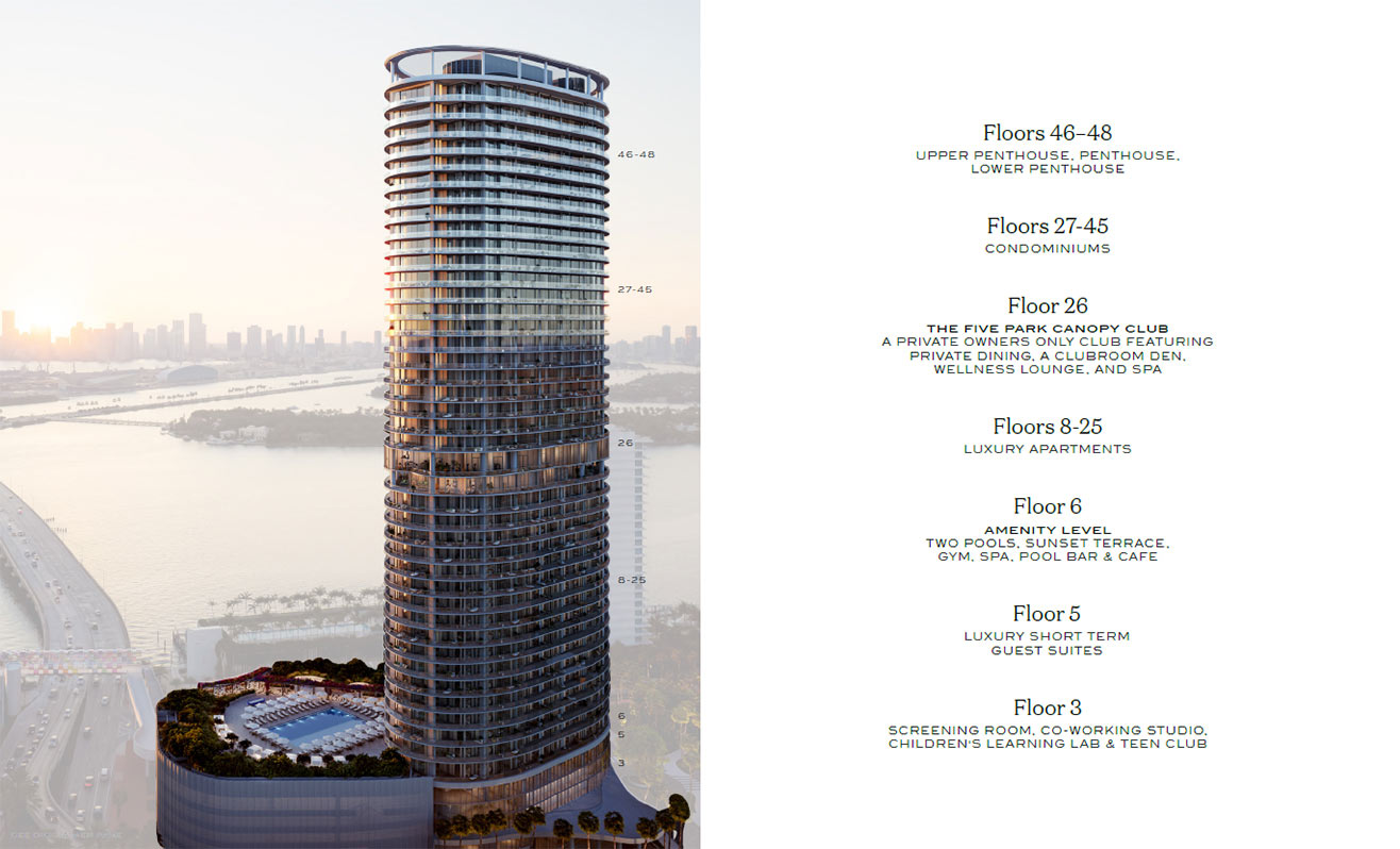 Five Park Miami Beach full tower exterior view