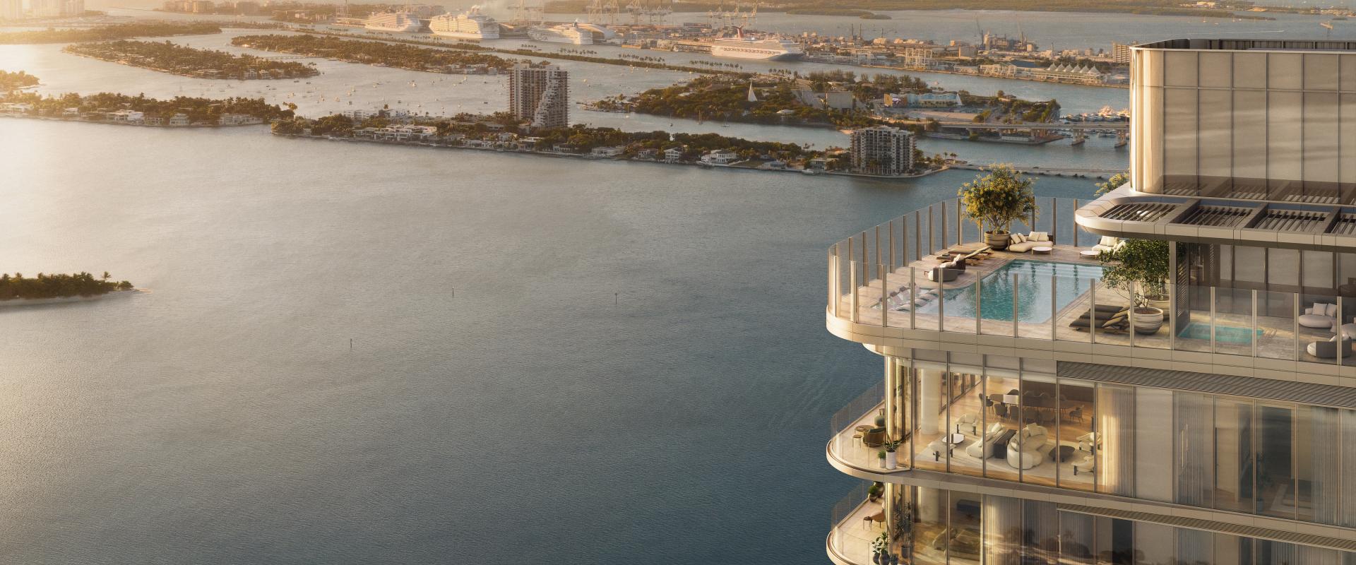 LILLI Edgewater Miami bayfront site and rendering, pre-construction May 2026
