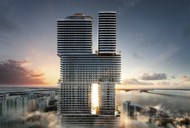 Mercedes-Benz Places Miami exterior rendering, Brickell branded tower