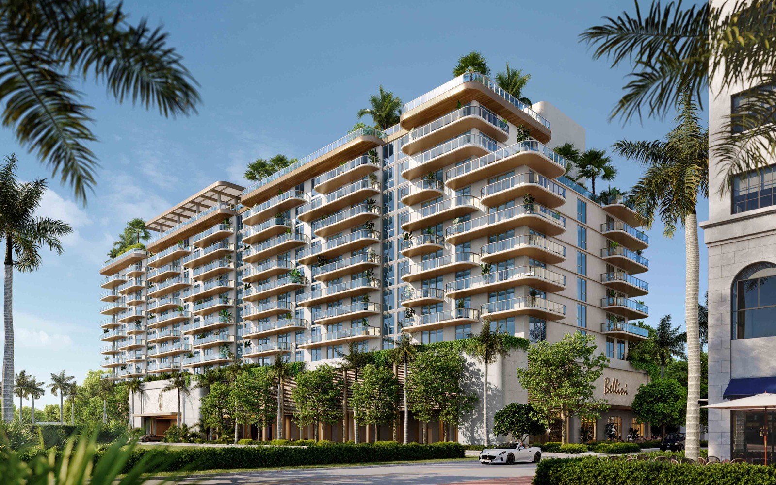 Mr. C Residences Boca Raton official building rendering, 12-story Cipriani-branded condominium at 41 SE 4th Street in downtown Boca Raton