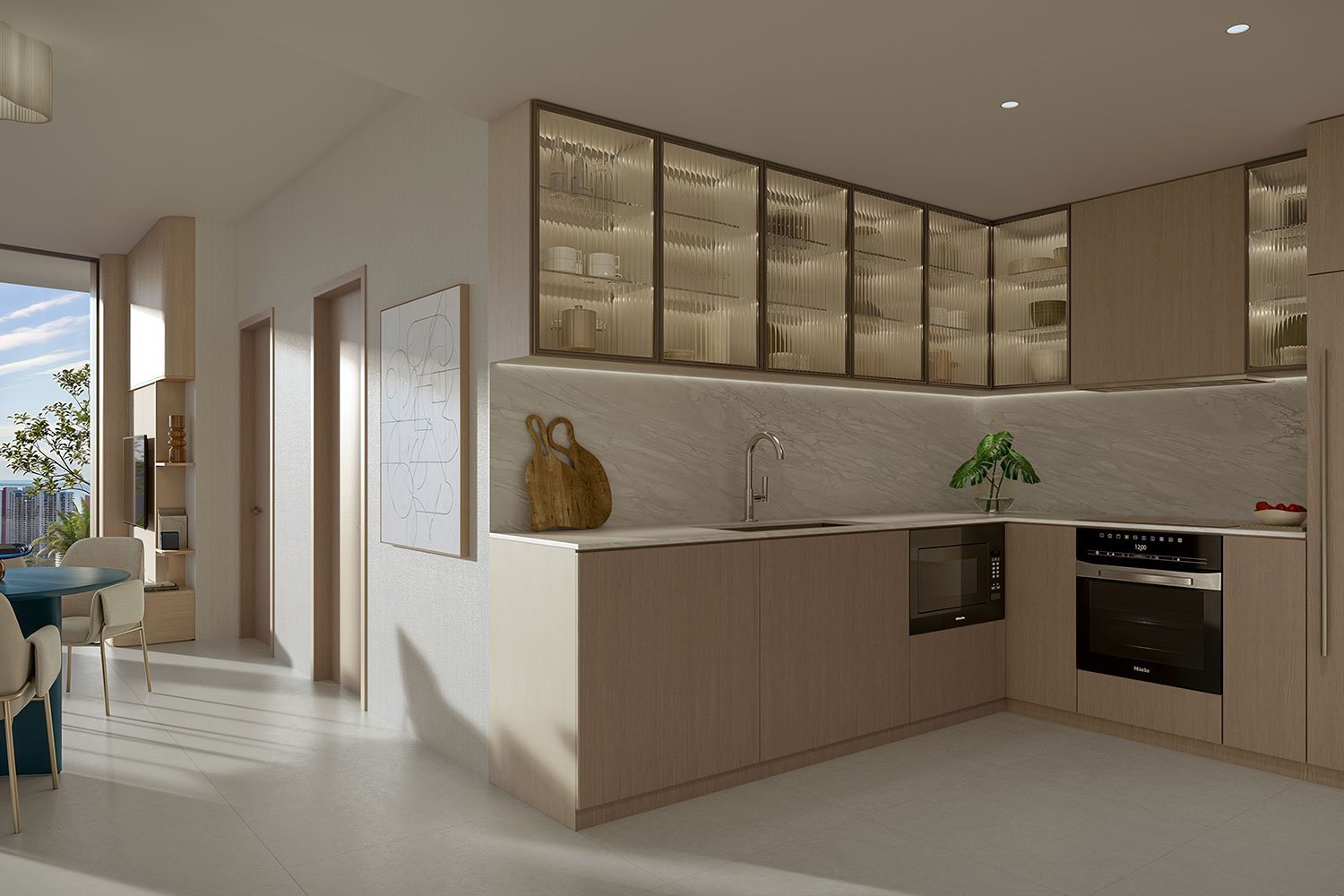 One Twenty Brickell Signature Residences furnished residence interior rendering