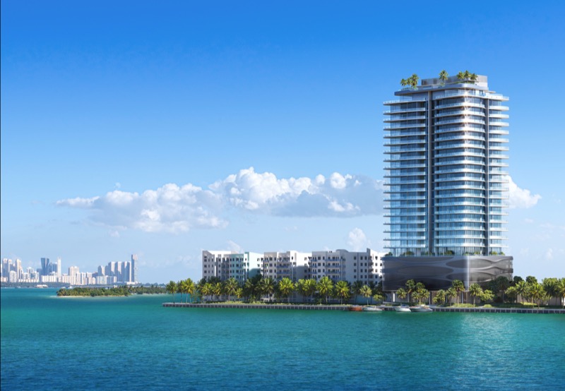 Pagani Residences North Bay Village 30-story waterfront tower rendering, 7940 West Drive on Biscayne Bay
