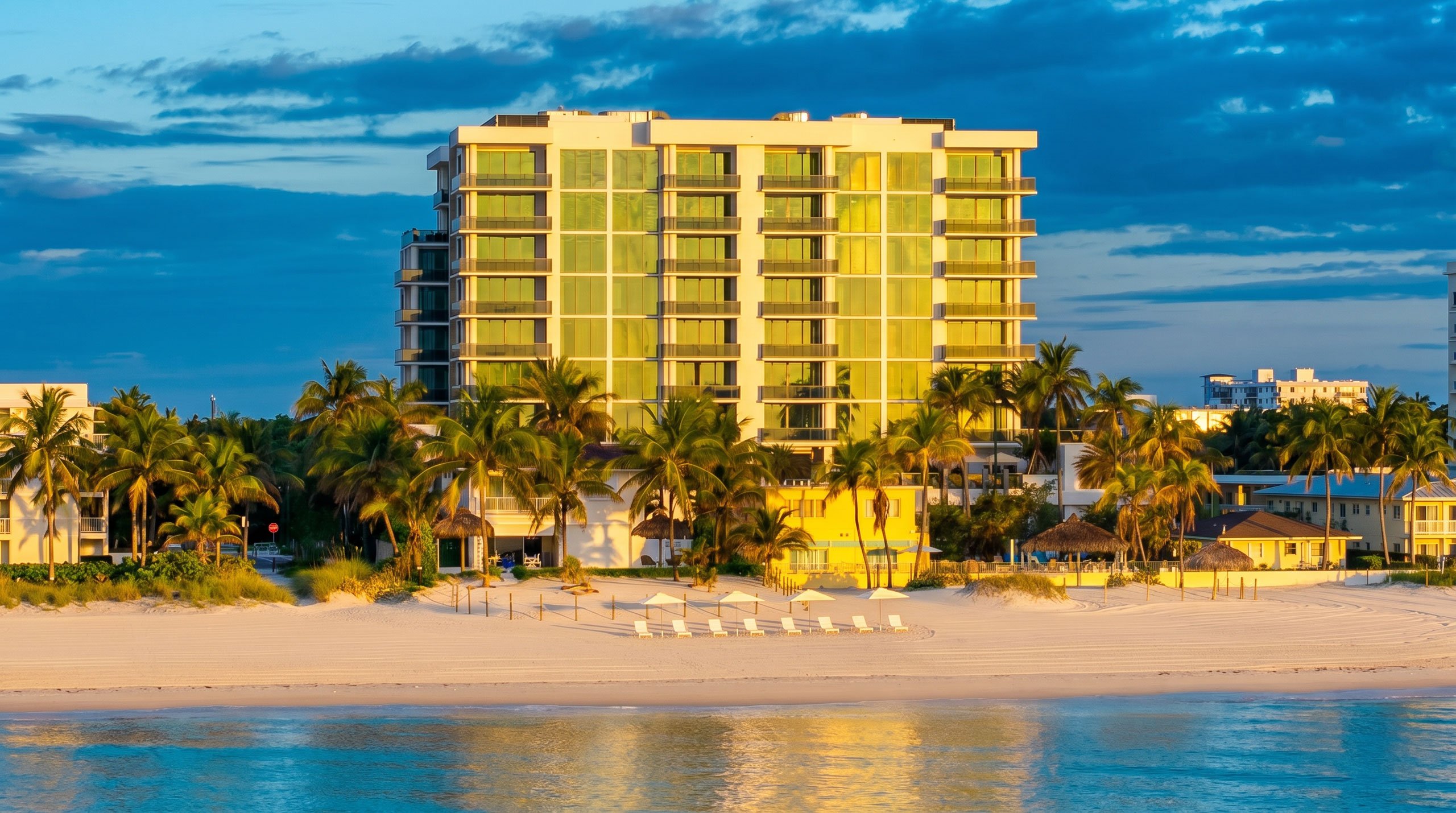 Pompano Beach shoreline and Atlantic Ocean in front of Salato at 305 Briny Avenue