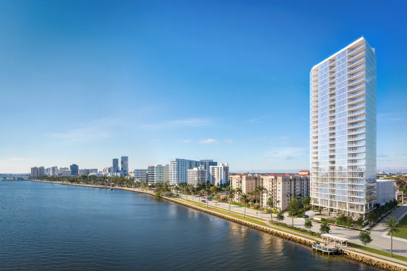 Shorecrest West Palm Beach exterior rendering, Intracoastal tower