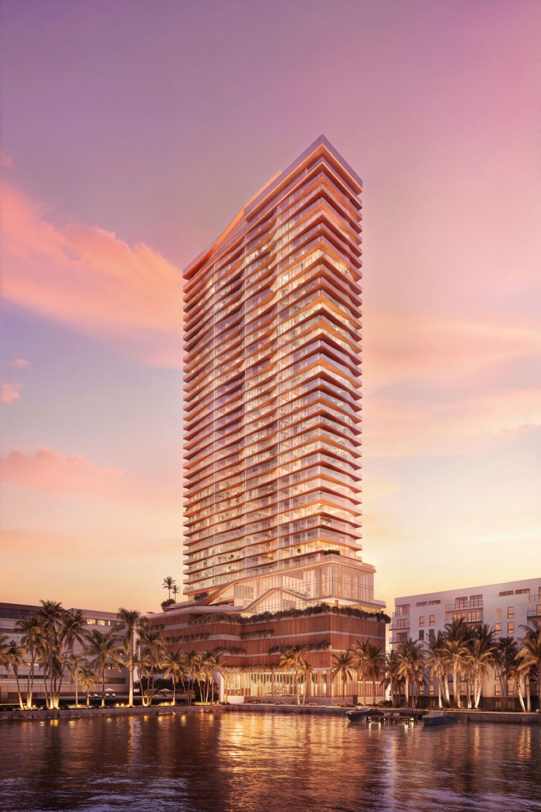 The Cove Residences Edgewater tower rendering, 40-story waterfront building on Biscayne Bay
