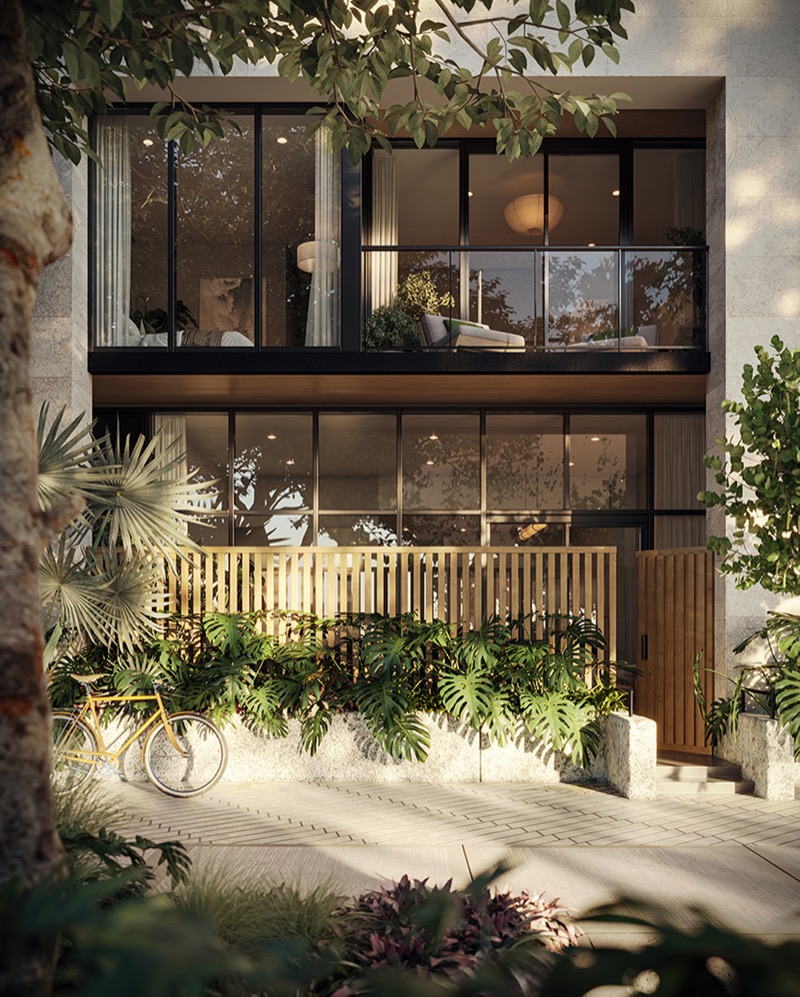 THE WELL Coconut Grove wellness condo rendering, 2835 Tigertail Avenue Coconut Grove Miami