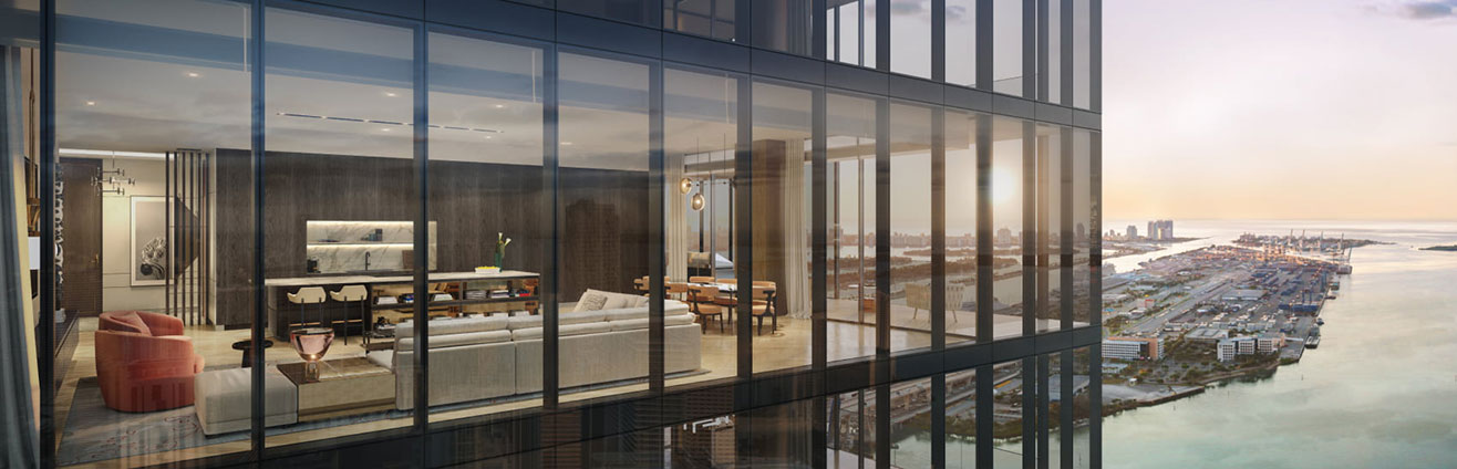 Waldorf Astoria Miami tower exterior rendering