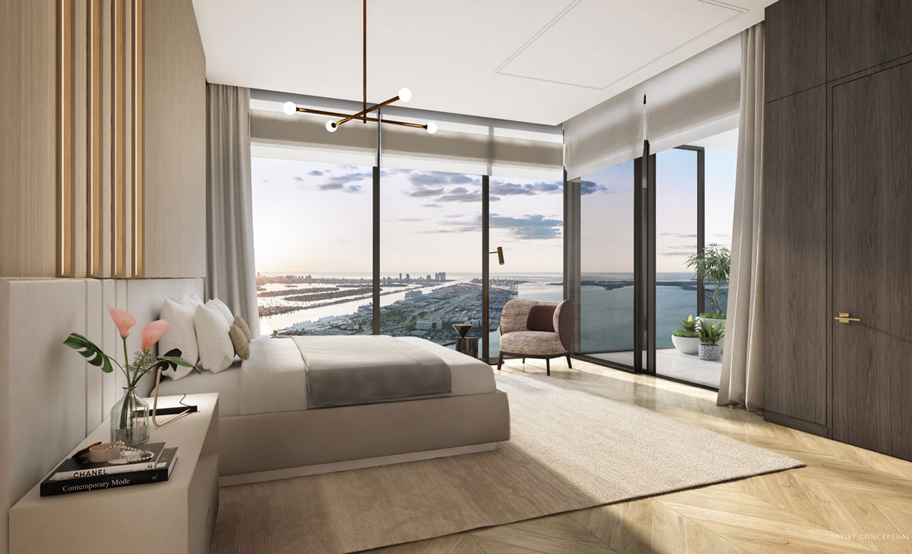 Waldorf Astoria Miami residence interior living area