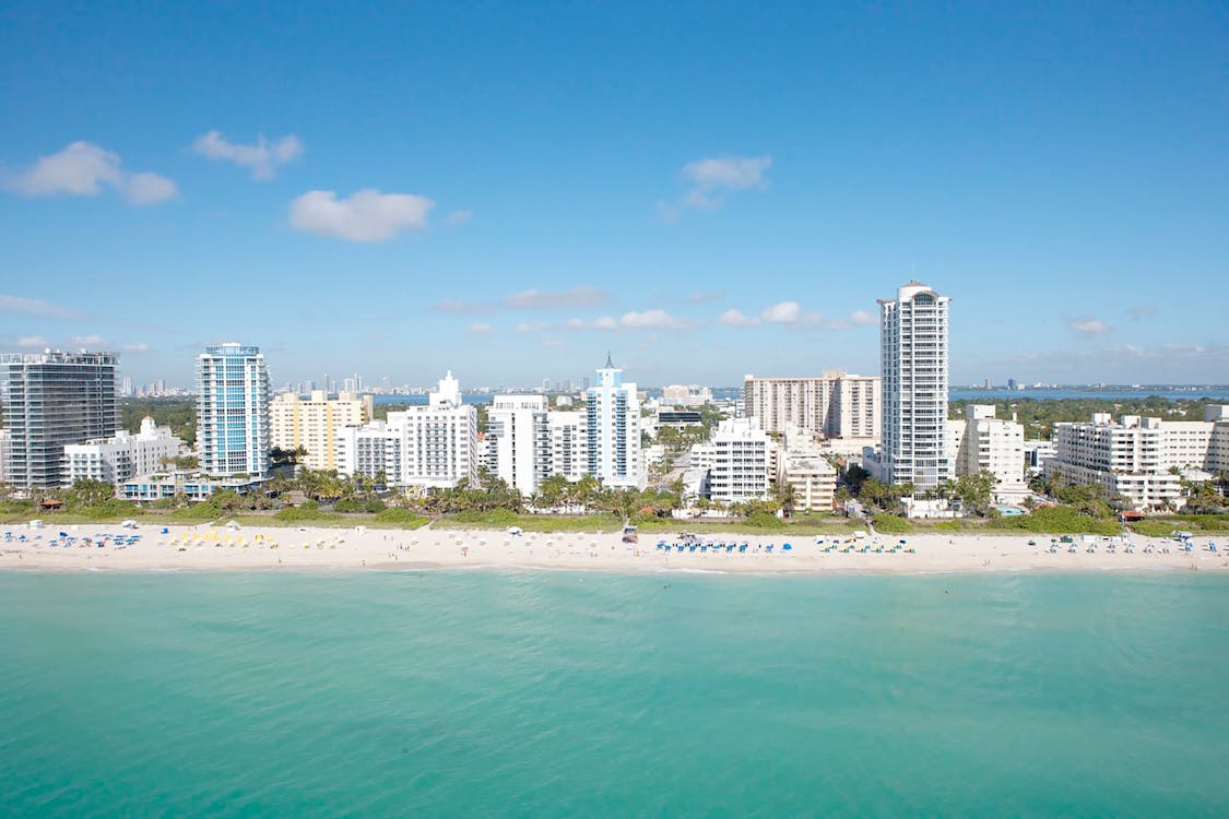 Miami Brickell skyline luxury high-rise towers waterfront spring 2026