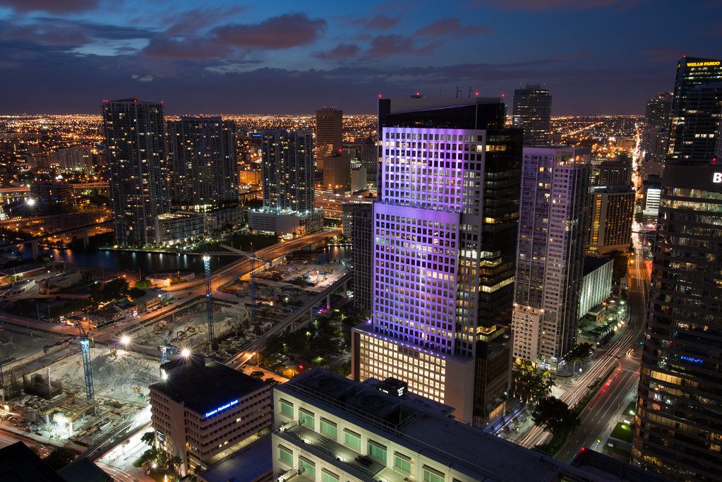 The Miami skyline over Biscayne Bay
