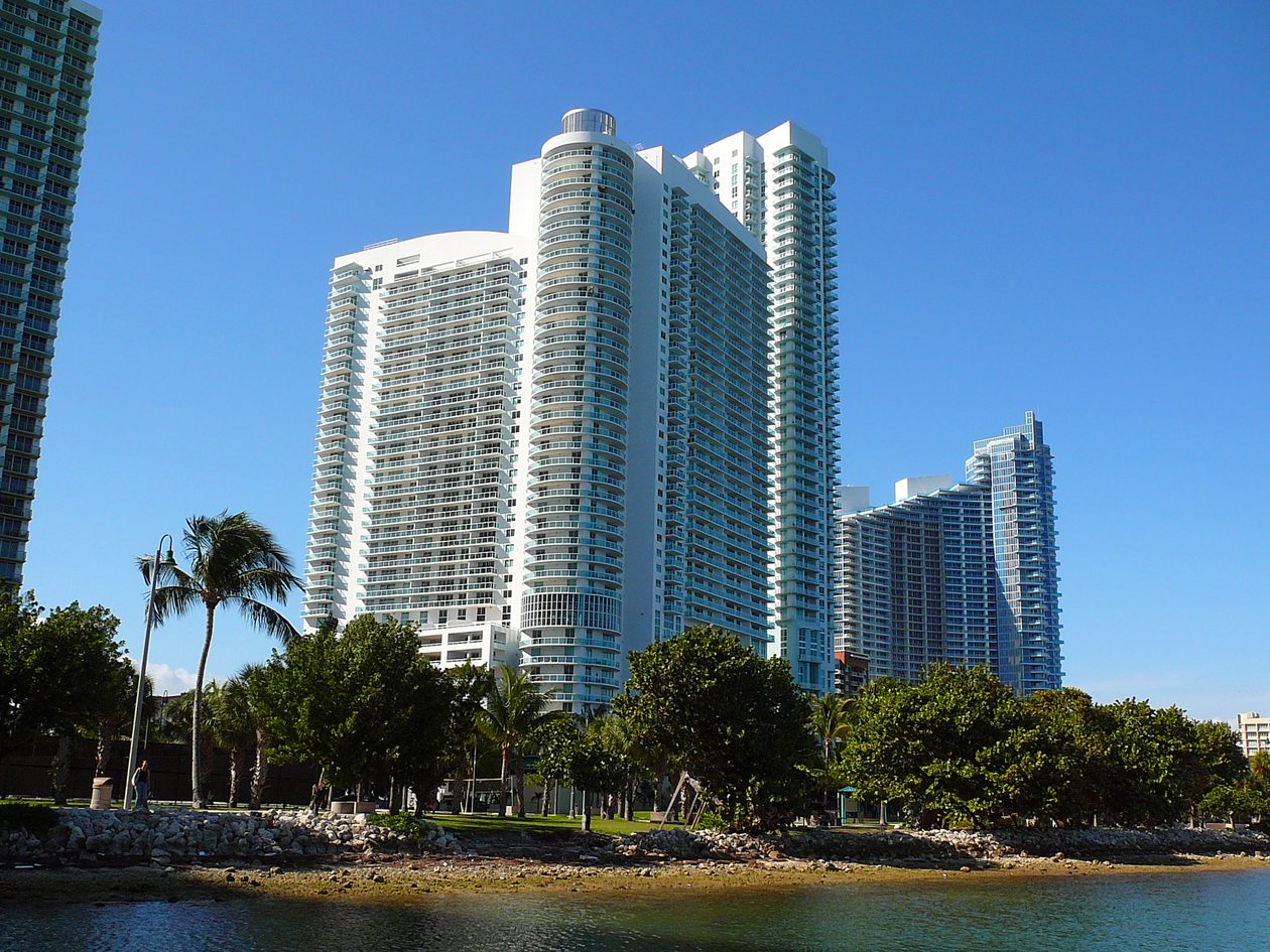 Edgewater condo towers on Biscayne Bay