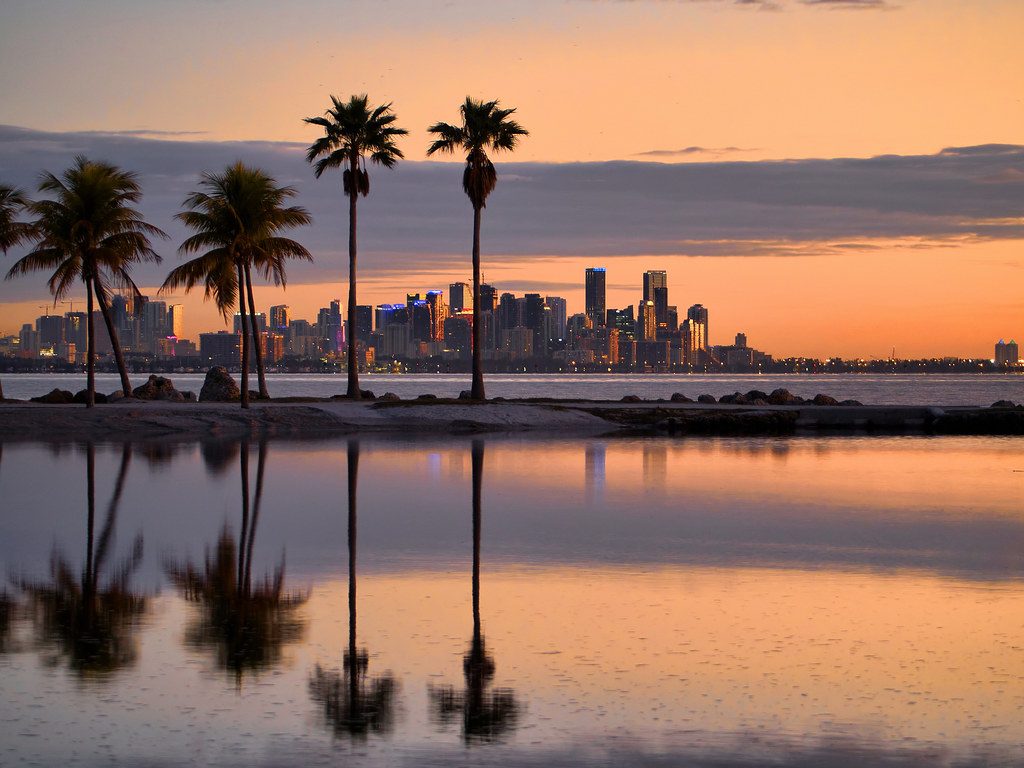 The Miami skyline over Biscayne Bay