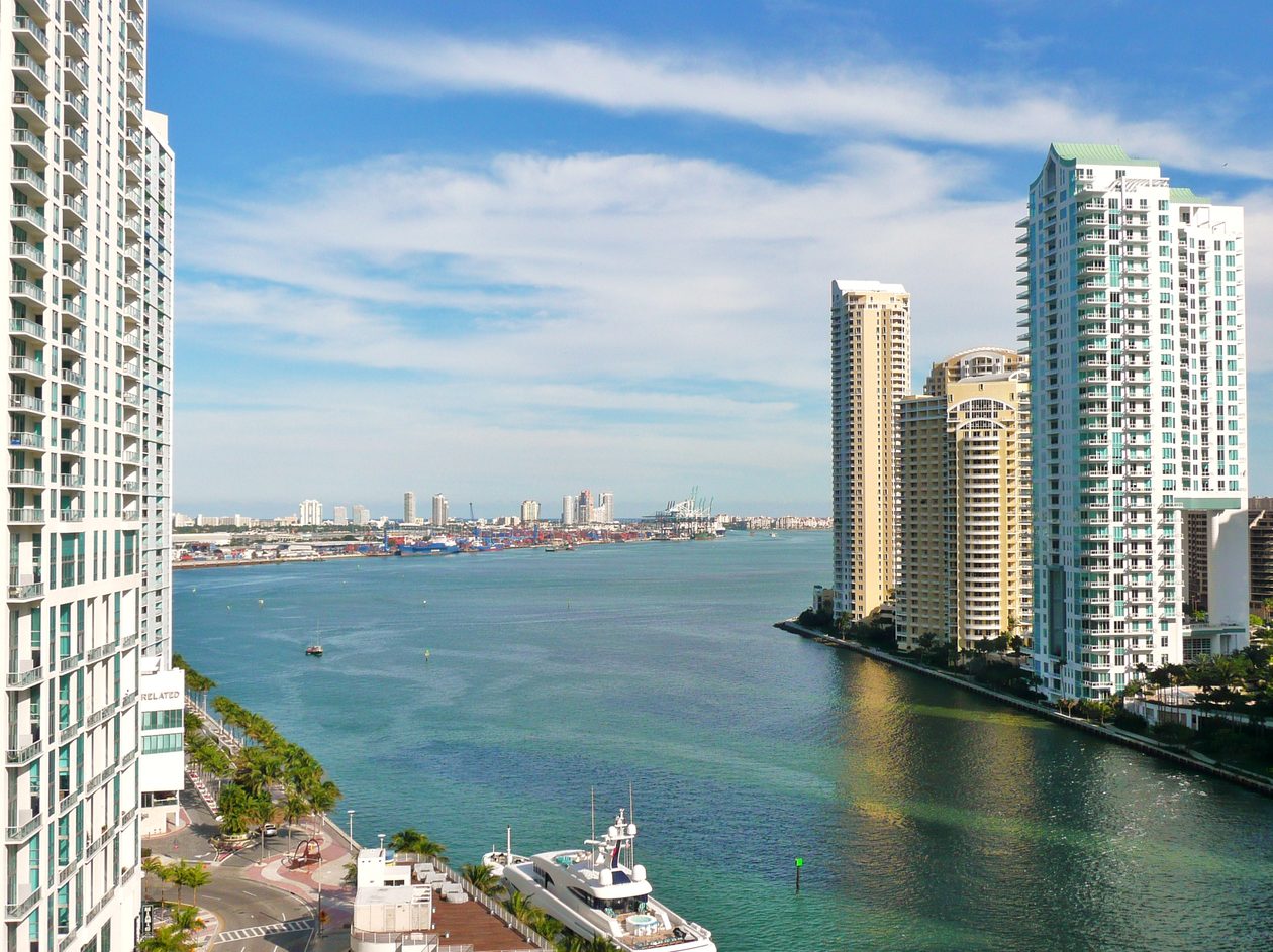 The mouth of the Miami River