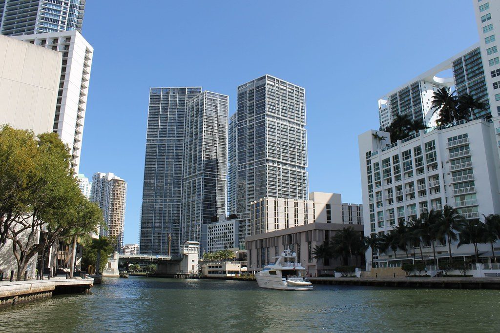 The Miami River in Downtown Miami