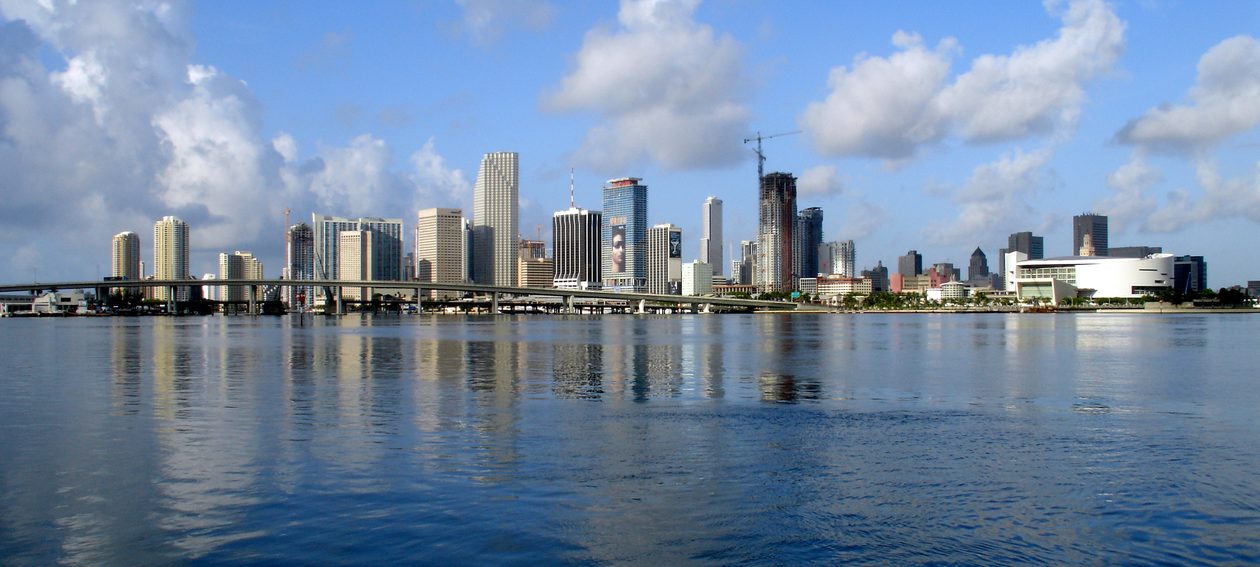 The Miami skyline over Biscayne Bay