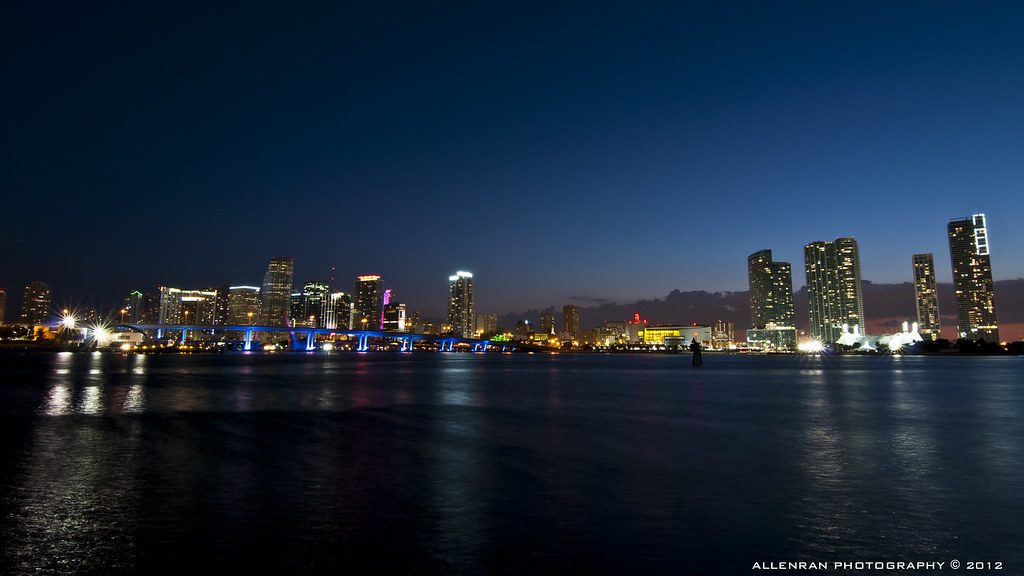 The Miami skyline over Biscayne Bay