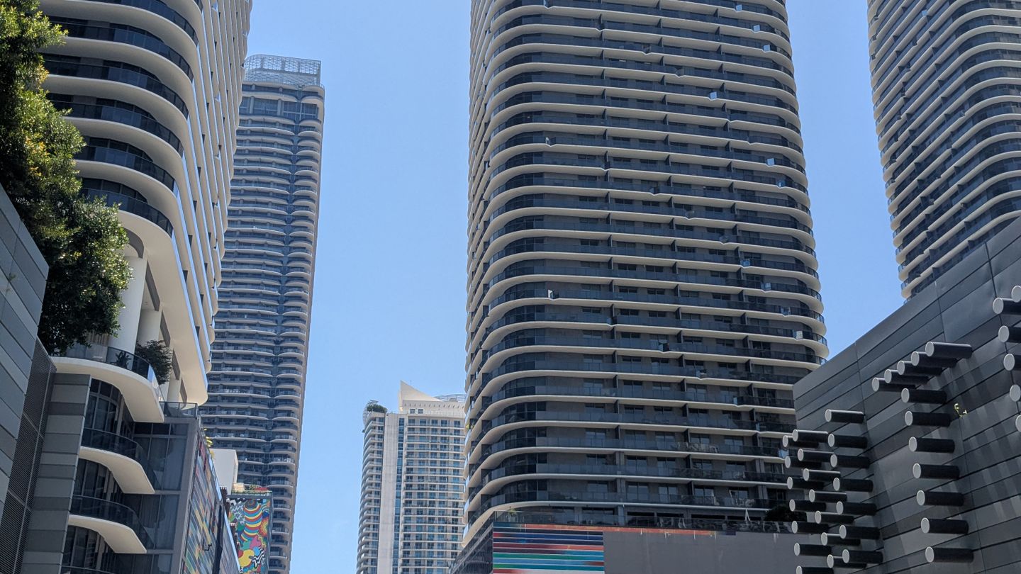 Brickell condo towers in Miami where Colombian and Argentine buyers concentrate pre-construction purchases