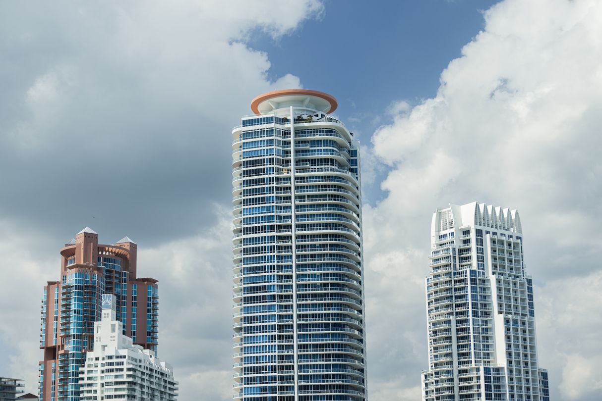 South of Fifth condominium towers rising over Miami Beach