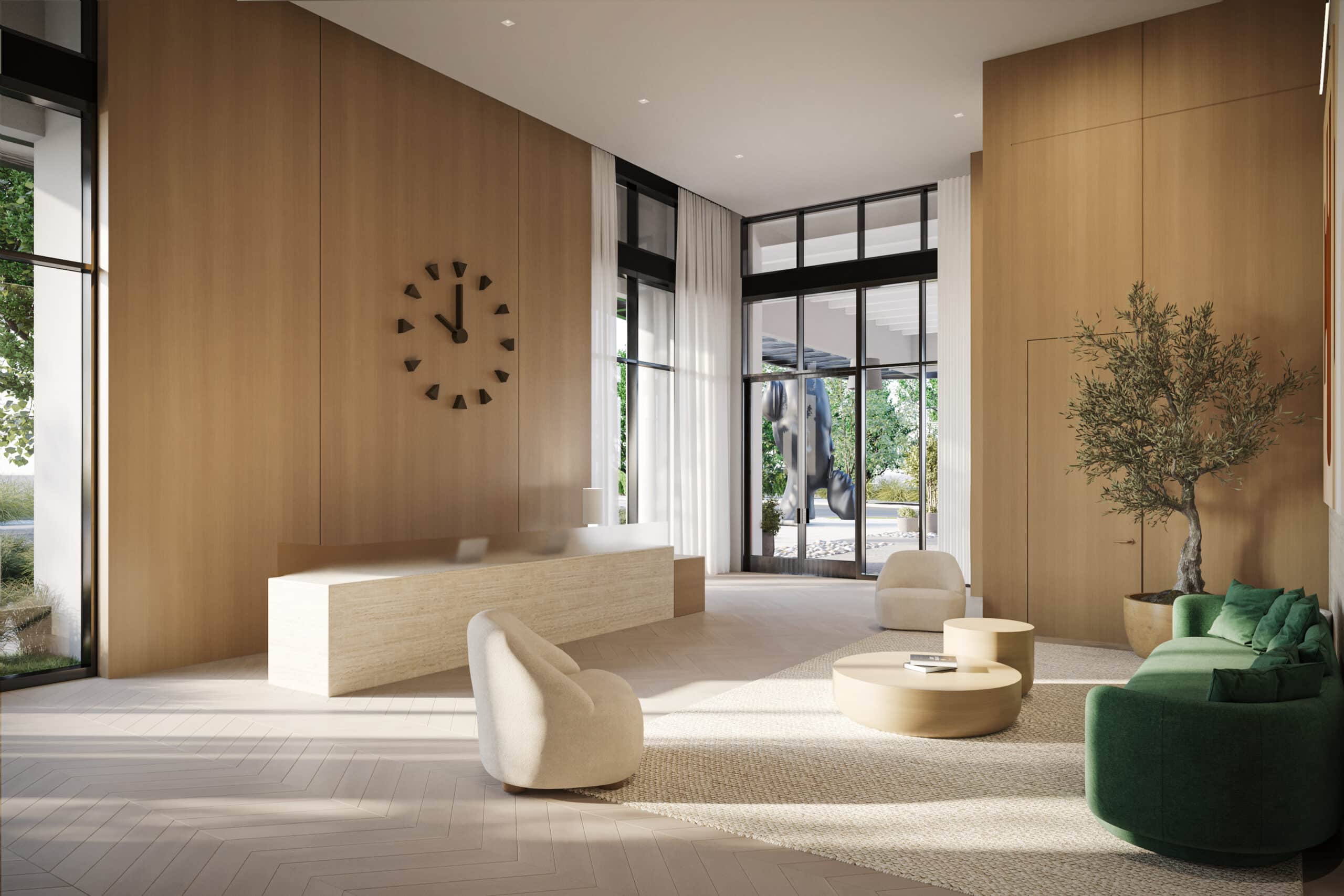 Alida Residences West Palm Beach coworking lounge rendering