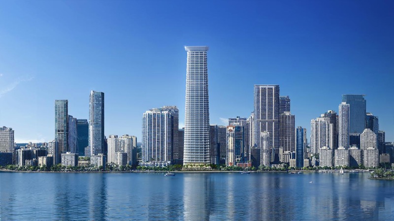 Citadel Global Headquarters rendering, a 54-story Foster + Partners tower at 1201 Brickell Bay Drive in Brickell, Miami