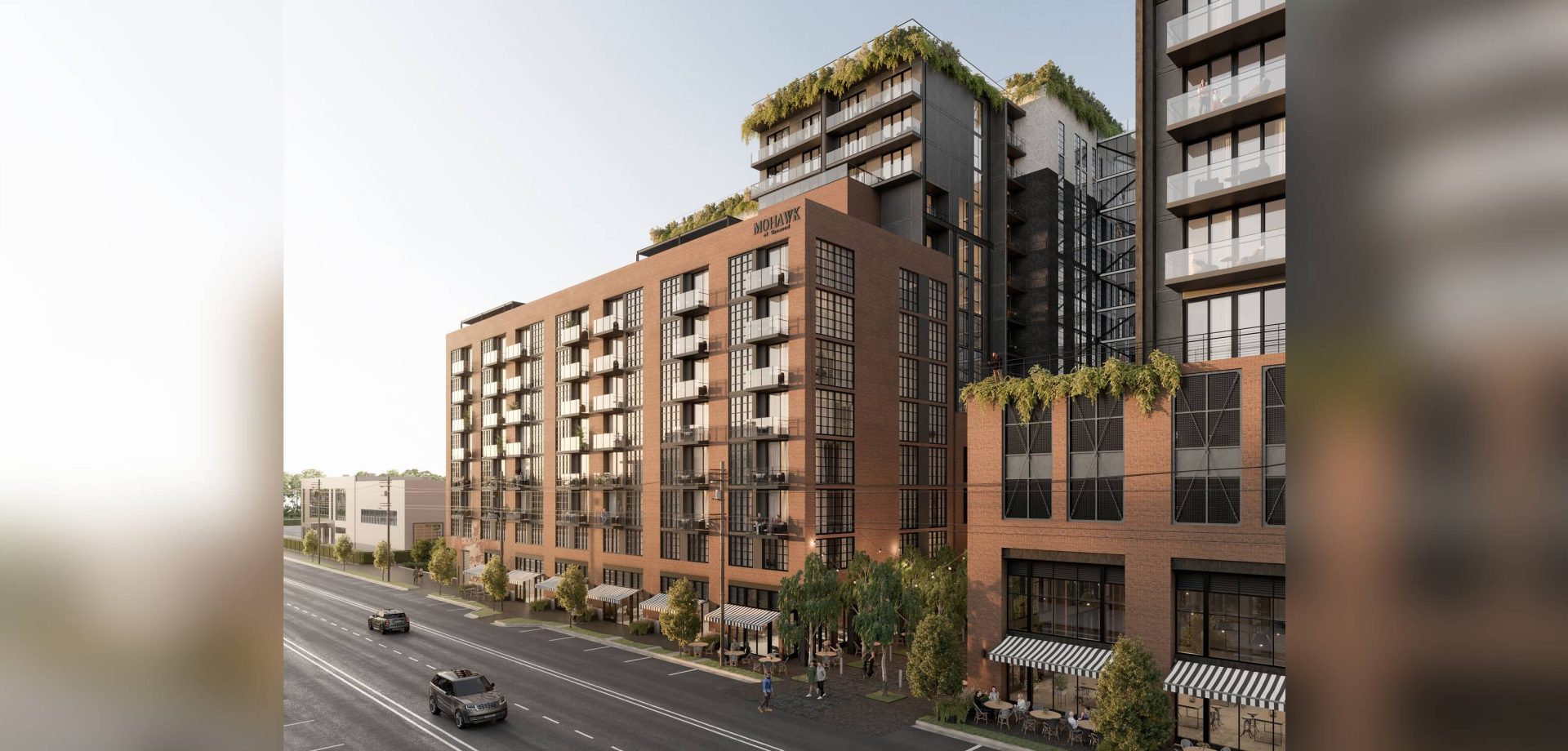 Rendering of the rooftop amenity deck at Mohawk at Wynwood in Miami