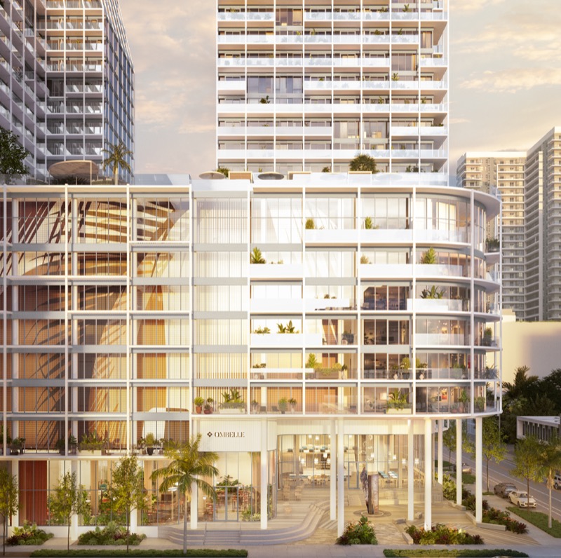 Ombelle Fort Lauderdale two-tower rendering at 316 NE 4th Street in Flagler Village