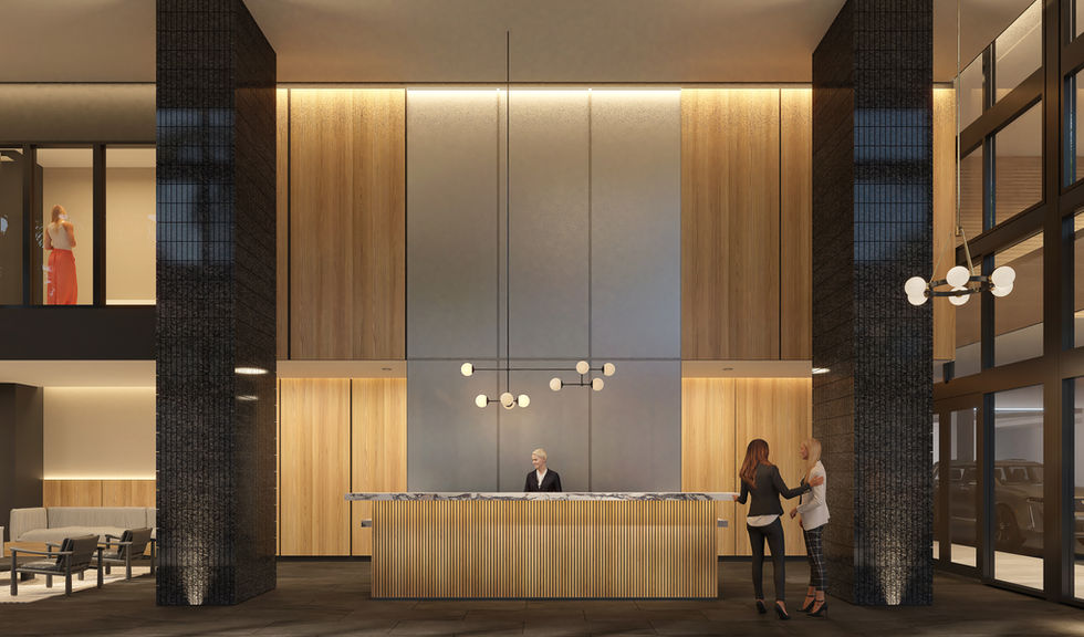 Street-level rendering of Sense 22 in Edgewater, Miami with 328 rental apartments