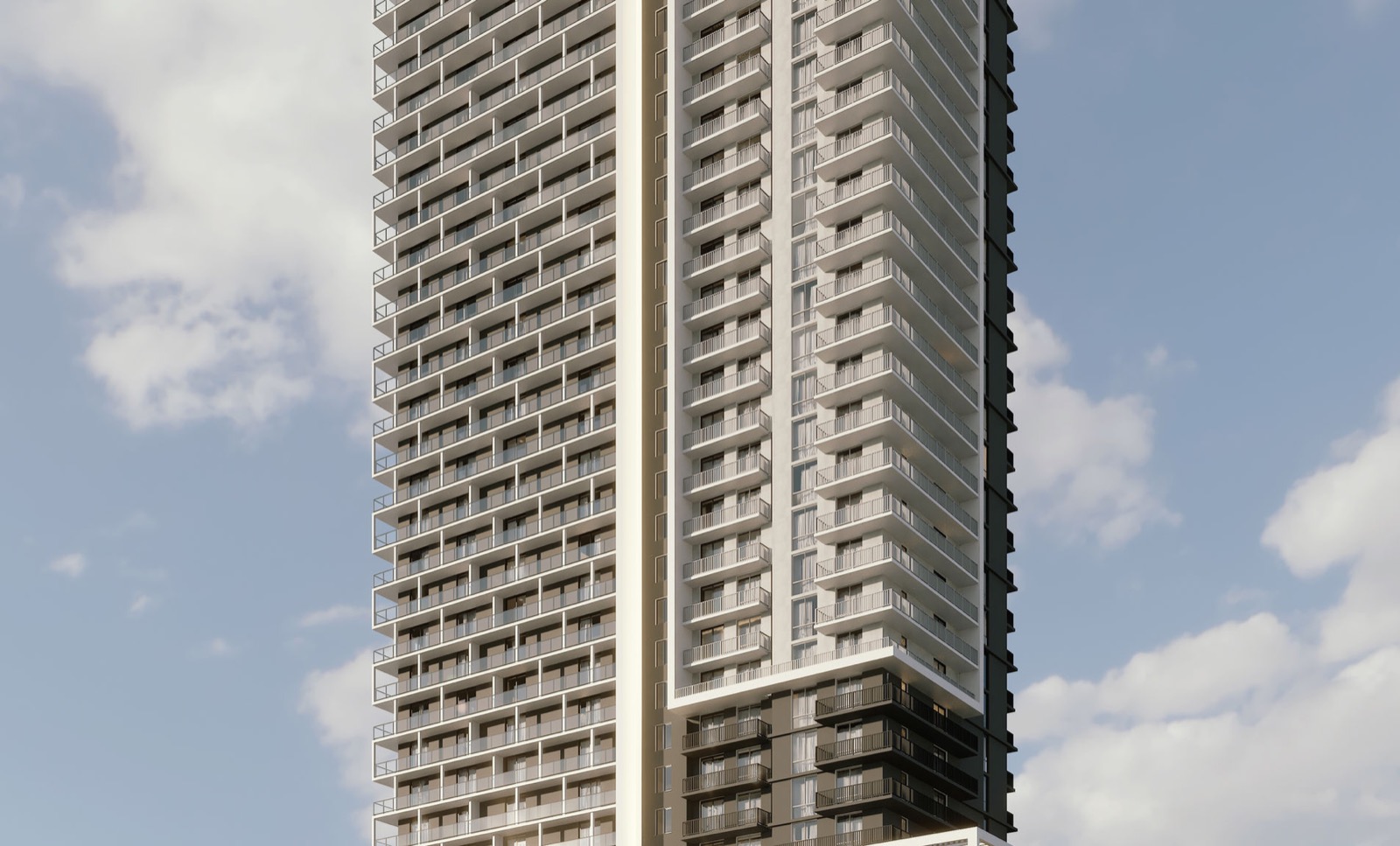 Sense 22 official rendering, a 36-story Live Local Act rental tower at 114 NE 22nd Street in Edgewater, Miami