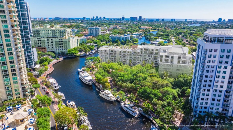 Sixth and Rio boutique condo rendering, 501 SE 6th Avenue on the New River at the edge of Rio Vista Fort Lauderdale