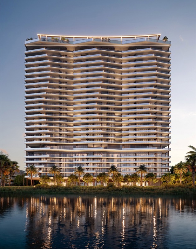 The Berkeley Palm Beach 25-story condo tower rendering on Clear Lake, 550 South Australian Avenue West Palm Beach by Al Adelson